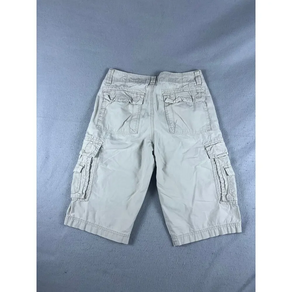 Unionbay Cargo Shorts Mens 30 Tan Flat Front Relaxed Utility Hiking Skate Sports